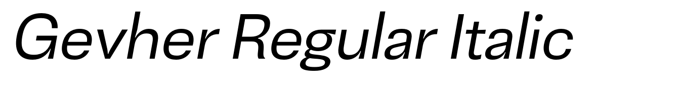 Gevher Regular Italic